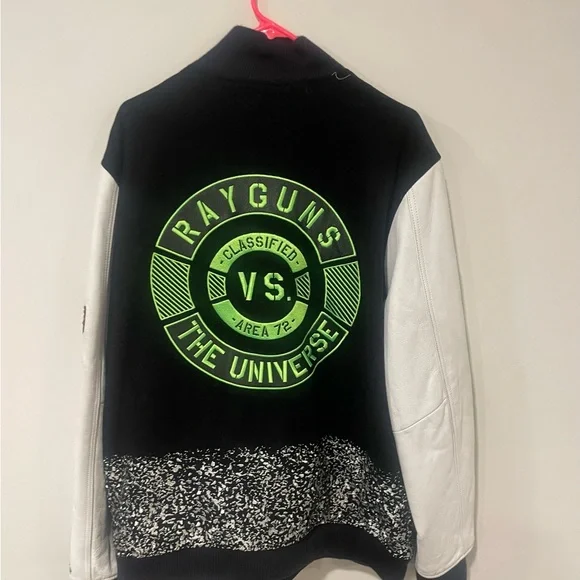 NIKE AREA 72 RAYGUN DESTROYER VARSITY JACKET LEATHER SLEEVES